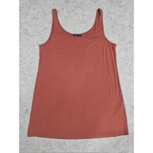 Eileen Fisher 100% Silk Top, Stretch Silk Jersey,Long Tank Top, Sz S Retail $148